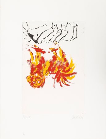 Incisione Baselitz - Georg Baselitz (1938) - Tama 2 - Etching and aquatint on paper - 2002