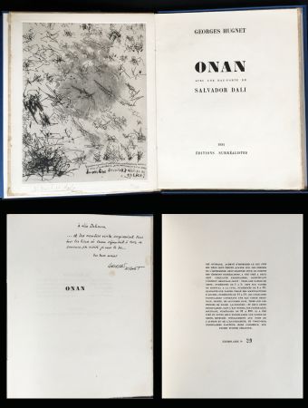 Libro Illustrato Dali - Georges Hugnet : ONAN. 1 gravure originale signée (1934)