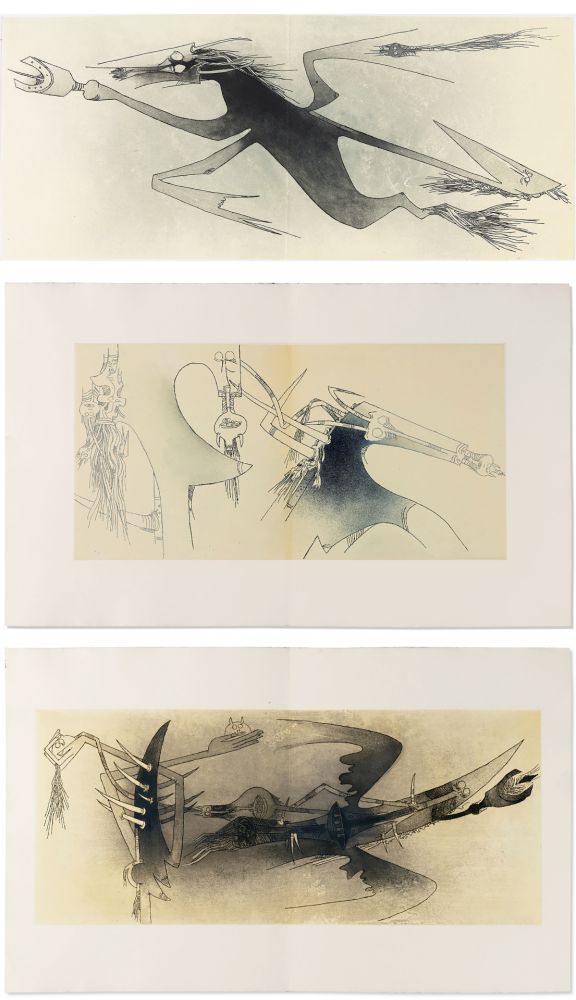 Libro Illustrato Lam - Ghérasim Luca : APOSTROPH’ APOCALYPSE. 14 eaux-fortes de Wifredo Lam (1967).