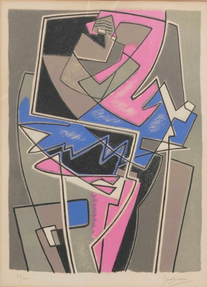 Litografia Severini - Gino Severini (1883–1966) - Ballerine - Lithograph on paper - 1954