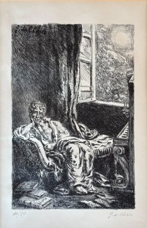 Litografia Chirico (De) - Giorgio De Chirico  (1888-1978) - Bruno Barilli - Lithograph on paper - 1948
