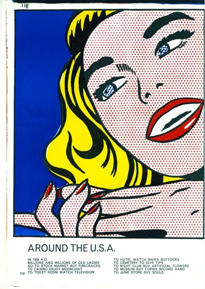 Litografia Lichtenstein - Girl,