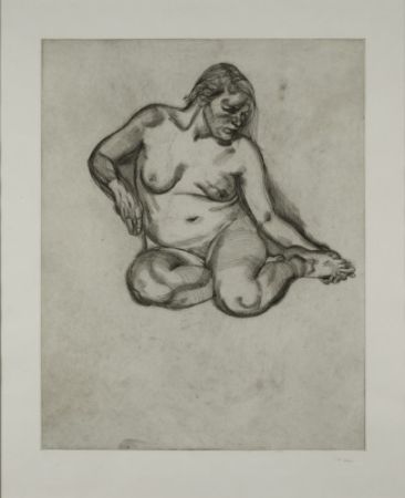 Incisione Freud - Girl Holding Her Foot