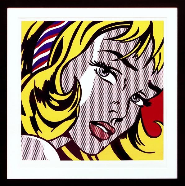 Serigrafia Lichtenstein - Girl with Hair Ribbon