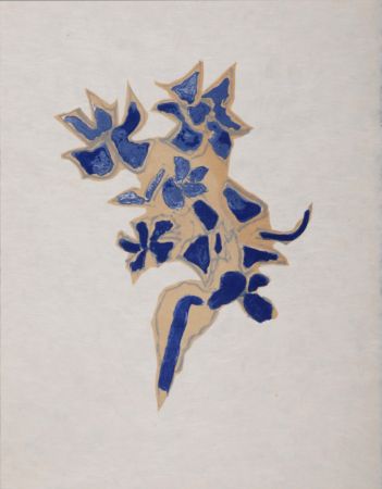 Litografia Braque - Giroflée bleue, 1963
