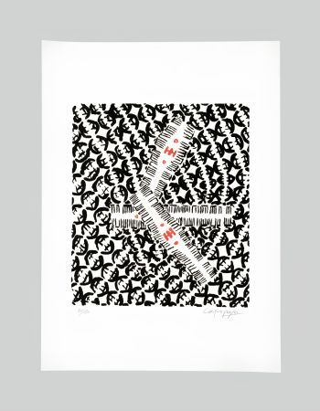 Litografia Capogrossi - Giuseppe capogrossi (1900–1972) - Lithography on Fabriano paper - 1957