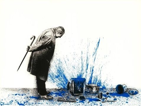 Serigrafia Mr Brainwash - Glitch - Blue, 2018  