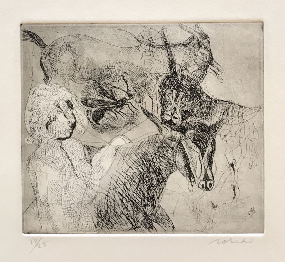 Incisione Toledo - Goats with Woman 