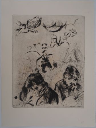 Incisione Chagall - Gogol et Chagall