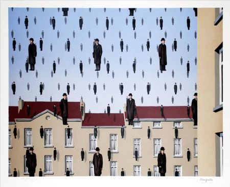 Litografia Magritte - Golconde