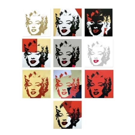 Serigrafia Warhol (After) - Golden Marilyn Portfolio