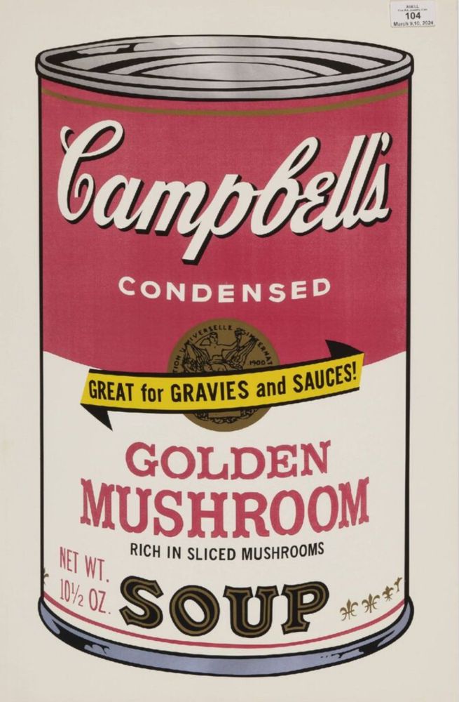 Serigrafia Warhol - Golden Mushroom (from Campbell's Soup II)