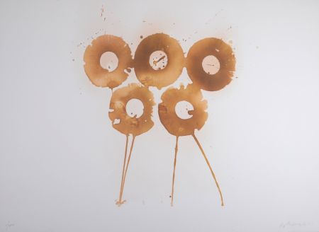 Litografia Dokoupil - Golden Rings