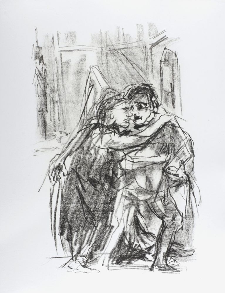 Litografia Kokoschka - Goneril and Edmund, 1963