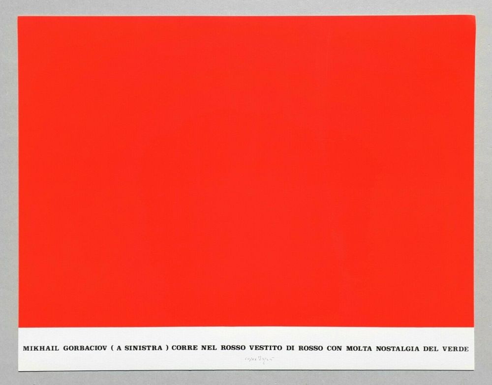 Serigrafia Isgro - Gorbaciov corre nel rosso (Storie rosse)