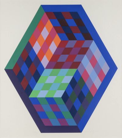 Serigrafia Vasarely - Gordes Tridim