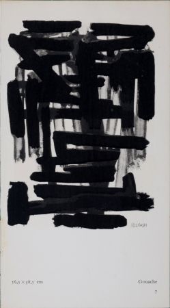 Litografia Soulages (After) - Gouaches et gravures (C), 1957