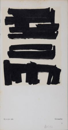 Litografia Soulages (After) - Gouaches et gravures (D), 1957