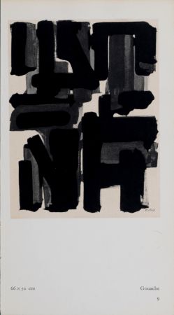 Litografia Soulages (After) - Gouaches et gravures (G), 1957