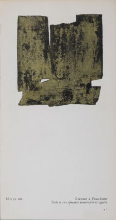 Litografia Soulages (After) - Gouaches et gravures (I), 1957