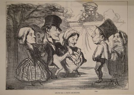 Litografia Daumier - Grand bal à petite orchestre