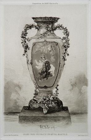 Acquaforte E Acquatinta Buhot - Grande vase décoratif