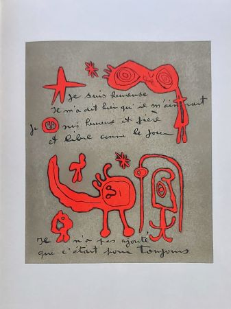 Litografia Miró - Gravure-poeme