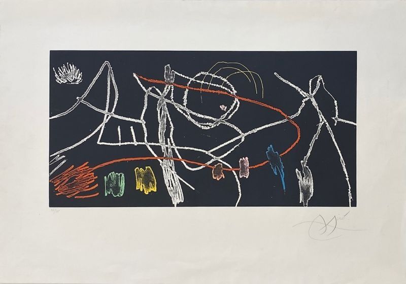 Acquaforte E Acquatinta Miró - Gravures pour une exposition 