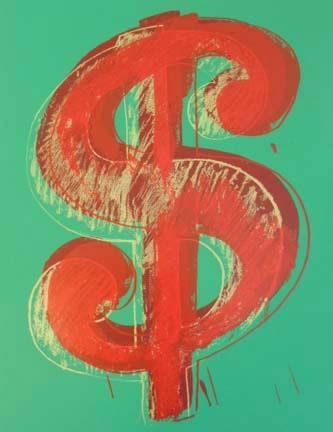 Serigrafia Warhol - Green Dollar