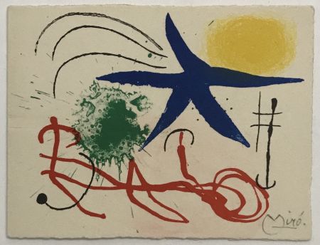 Litografia Miró - Greeting Card 