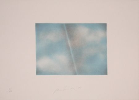 Litografia Goode - Grey Folded Clouds - II Blue and white
