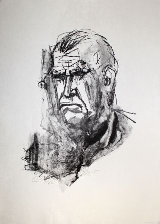 Litografia Dix - Grosses Selbstbildnis / Large Self-Portrait