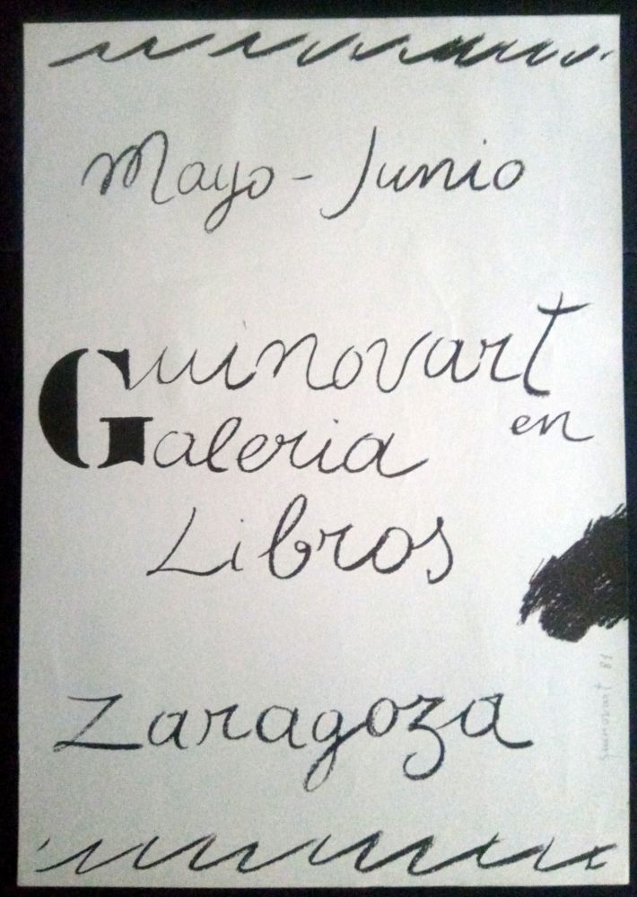 Manifesti Guinovart - Guinovart en la Galeria libros - Zaragoza - 1972