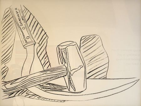 Serigrafia Warhol - Hammer and Sickle 162 (Black and White) Unique