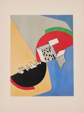 Litografia Arp - Hans Arp, Sonia Delaunay, Alberto Magnelli and Sophie Taeuber-Arp : Aux Nourritures Terrestres, 1950 (Complete Portfolio)