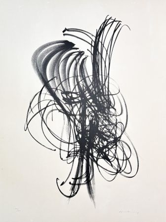 Litografia Hartung - Hans Hartung (1904–1989) – L 38 – Lithograph on BFK Rives vellum paper – 1958