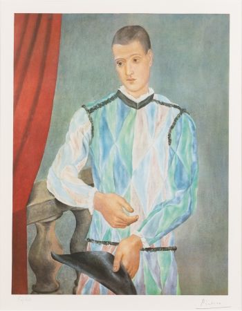 Litografia Picasso - Harlequin