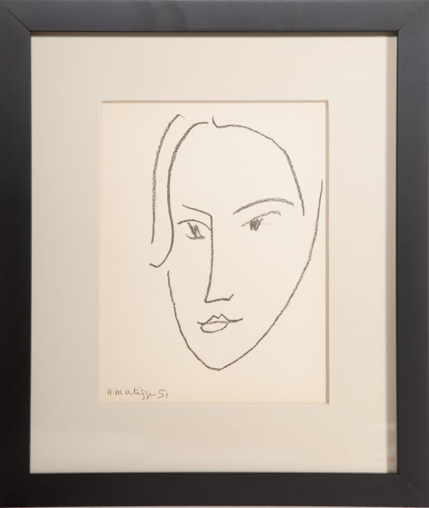 Litografia Matisse - Head of a Woman