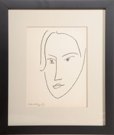 Litografia Matisse - Head of a Woman