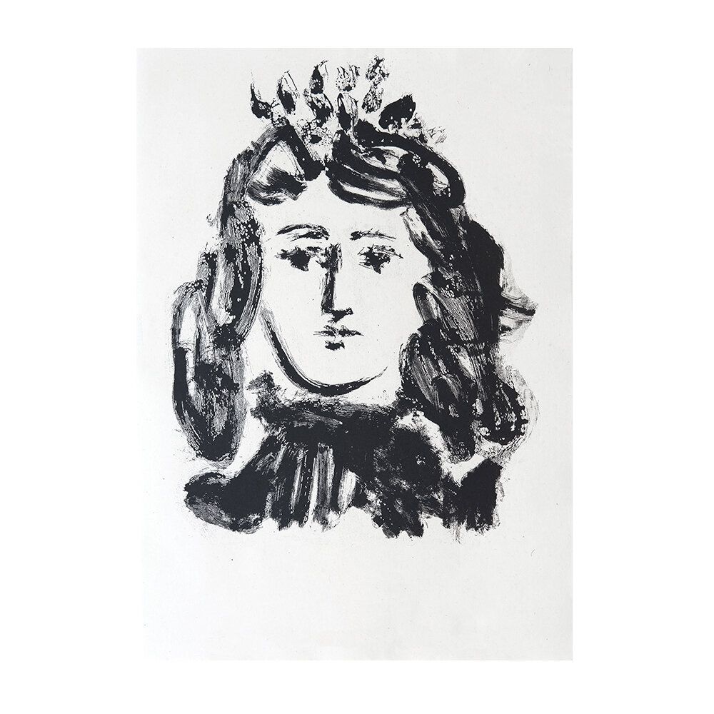 Incisione Picasso - Head of a Woman Wearing a Crown 