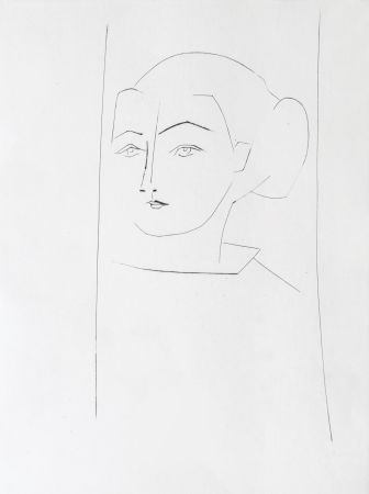 Incisione Picasso - Head of a Woman Wearing her hair in a Chignon