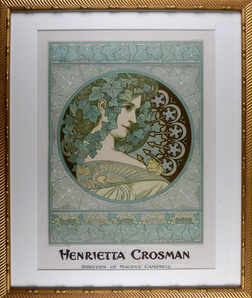 Litografia Mucha - Henrietta Crosman, circa 1908 - Framed