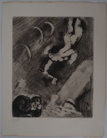 Incisione Chagall - Hermès à la hache (Le bûcheron et Mercure)