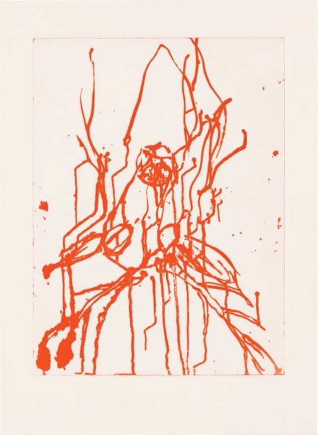 Litografia Baselitz - Hirsch I (rot)