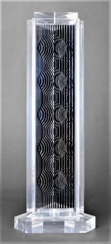 Multiplo Vasarely - HOLLD (Moire tower)