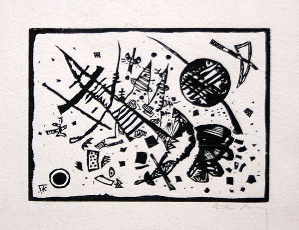 Incisione Su Legno Kandinsky - Holzschnitt für die Ganymed-Mappe (from Der Dritten Ganymed-Mappe)
