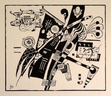 Incisione Su Legno Kandinsky - (Holzschnitt um 1935)