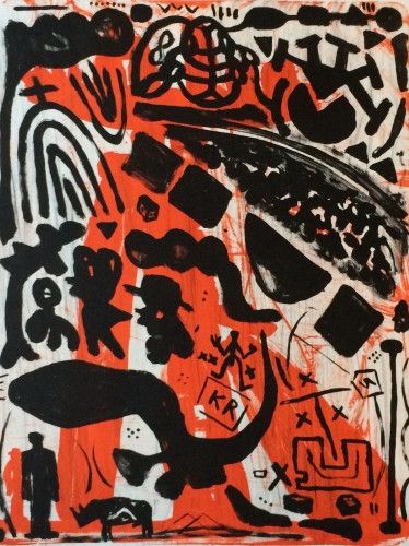 Litografia Penck - Homage to Beuys