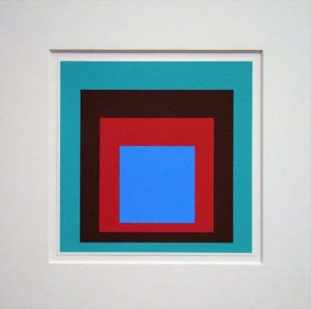 Serigrafia Albers - Homage to the Square - Protected Blue,1957