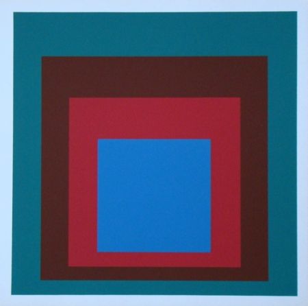 Serigrafia Albers - Homage to the Square - Protected Blue, 1957